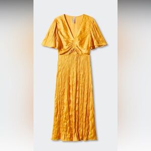 Side-slit satin dress